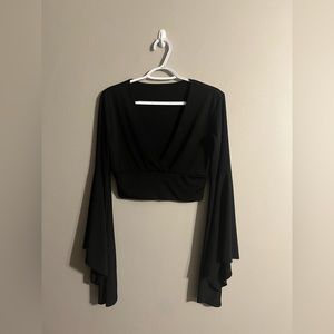 Bell sleeve crop top